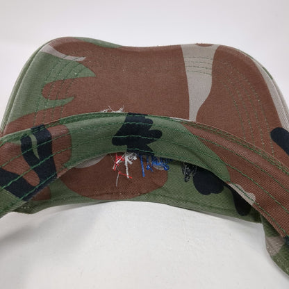 Alternative Apparel Visor Green Camo One Size jk livin Embroidered Strapback Hat