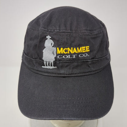Mcnamee Colt Co. Strapback Cadet Army Cap Gray One Size Adjustable Embroidered