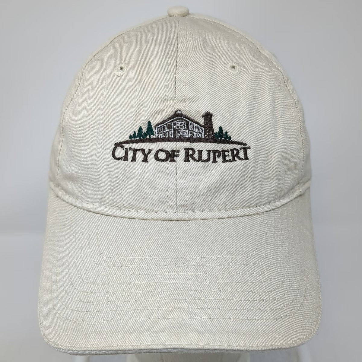 Port & Company Baseball Cap Beige One Size City of Rupert Idaho Embroidered Hat