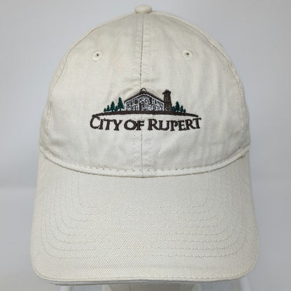 Port & Company Baseball Cap Beige One Size City of Rupert Idaho Embroidered Hat