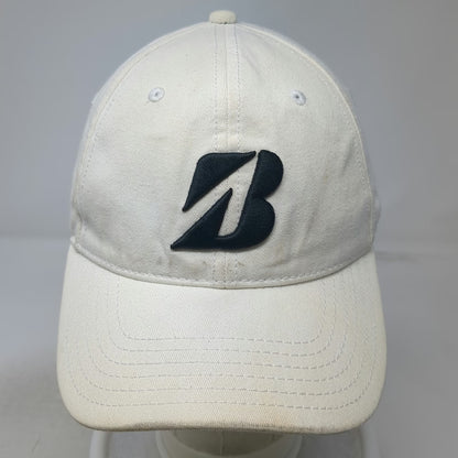 Bridgestone Baseball Cap Beige One Size Cotton Slideback Embroidered Logo Hat