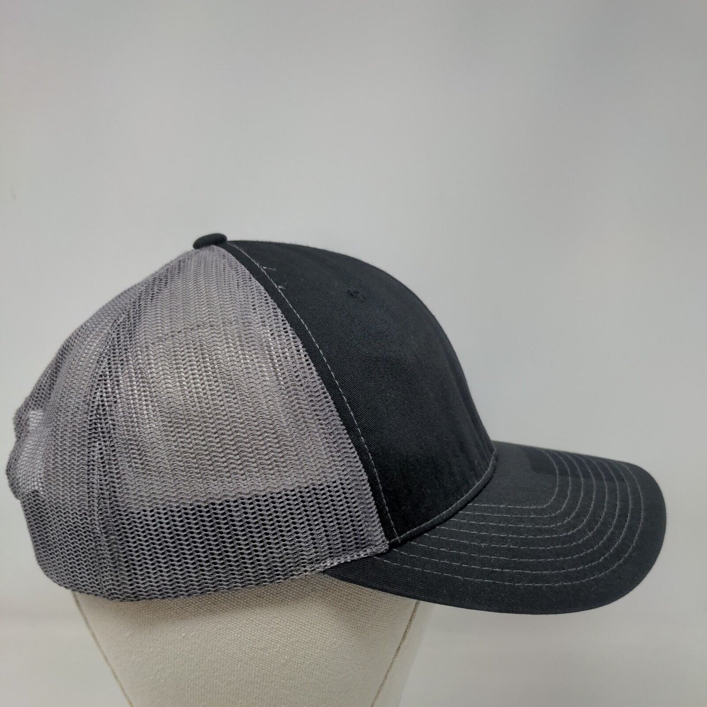 Fusion Snapback Mesh Back Trucker Hat Black One Size Richardson