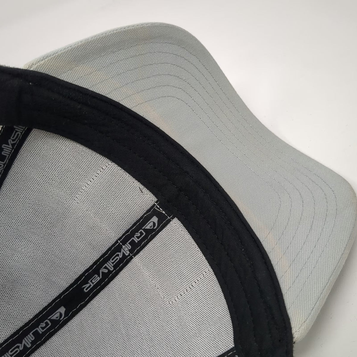 Quiksilver Trucker Hat Gray One Size Mesh Back Snapback Patch Boardshort Co Logo