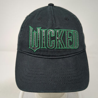 Universal Wicked 5 Panel Black One Size Glitter Logo Slideback Hat Broadway
