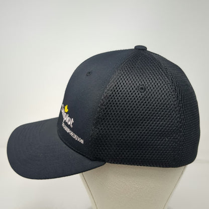 Flexfit Baseball Cap Black M Simplot Transportation Mesh Back Fitted Hat