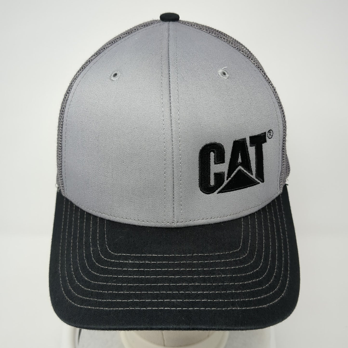 CAT Western States Equipment Snapback Trucker Hat Gray One Size Mesh Back