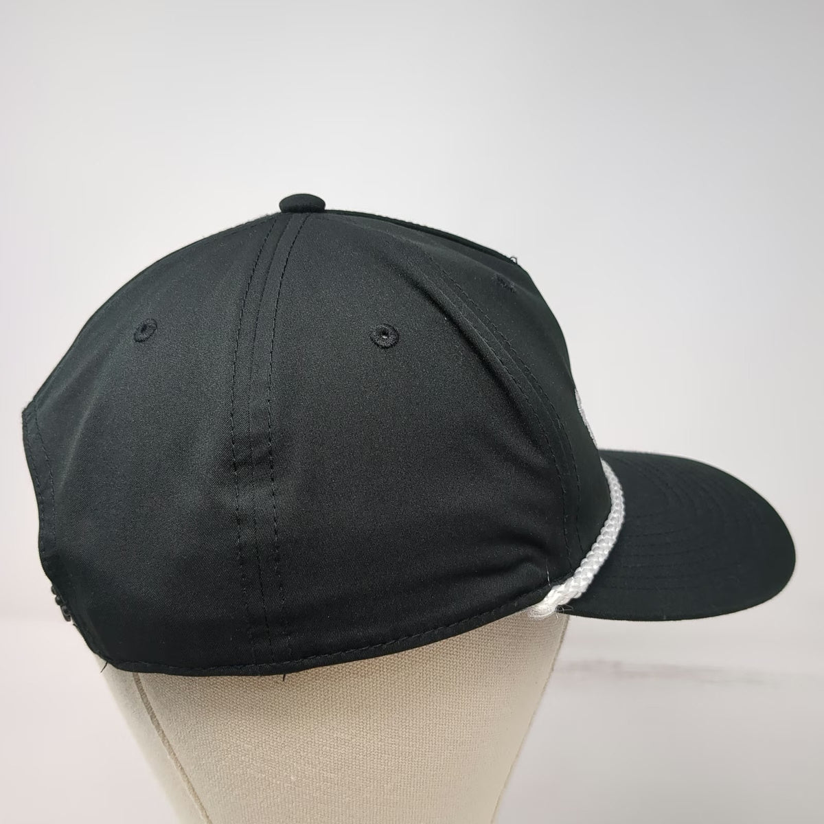 Richardson 5 Panel Hat Black One Size White Rope Snapback Bridger Watch Golf
