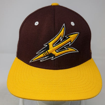 Arizona State Sun Devils NCAA Zephyr Snapback Hat Brown Yellow One Size Green UV