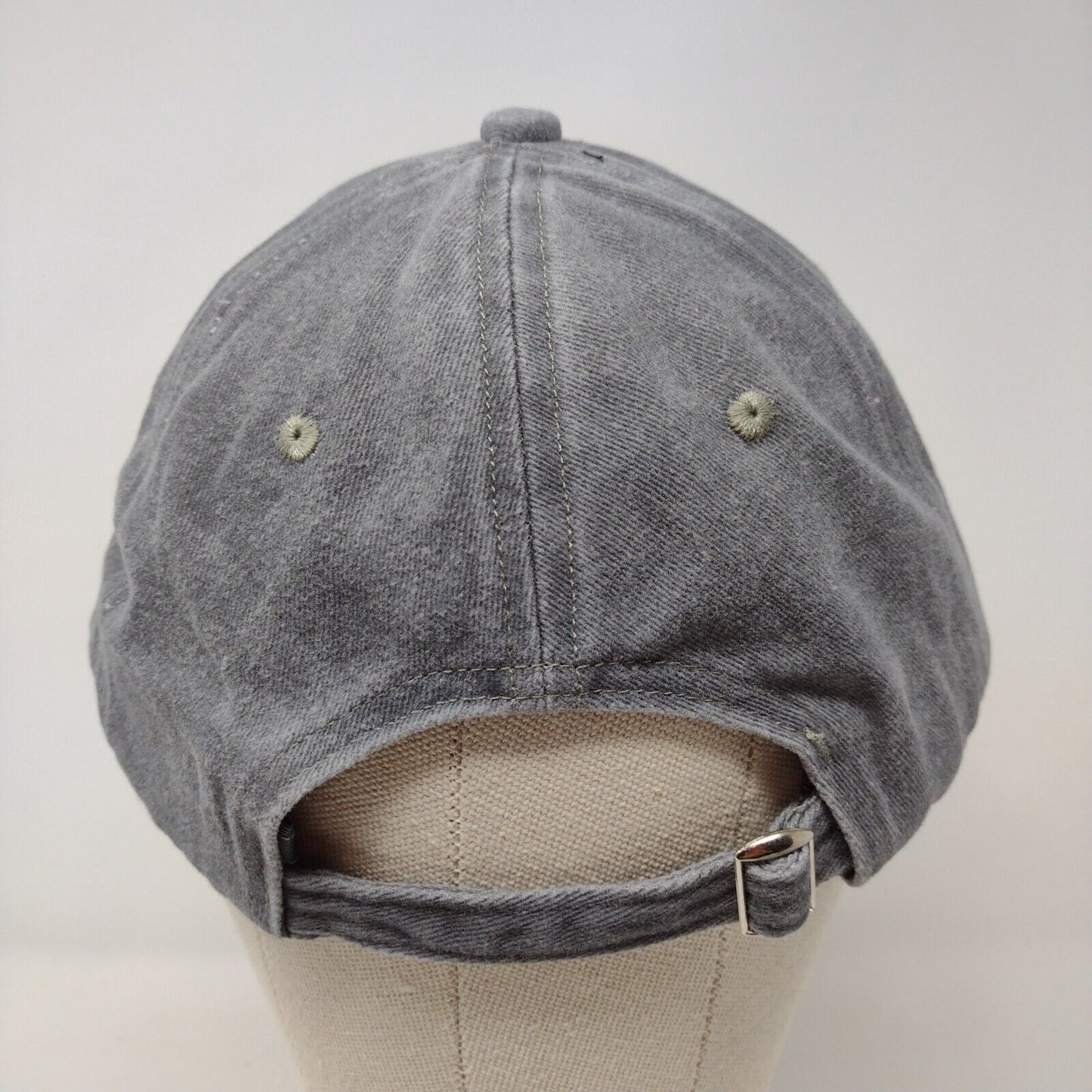 Dog Paw Print Heart Slideback Hat Gray OSFA Adjustable Solid 6 Panel