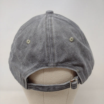 Dog Paw Print Heart Slideback Hat Gray OSFA Adjustable Solid 6 Panel