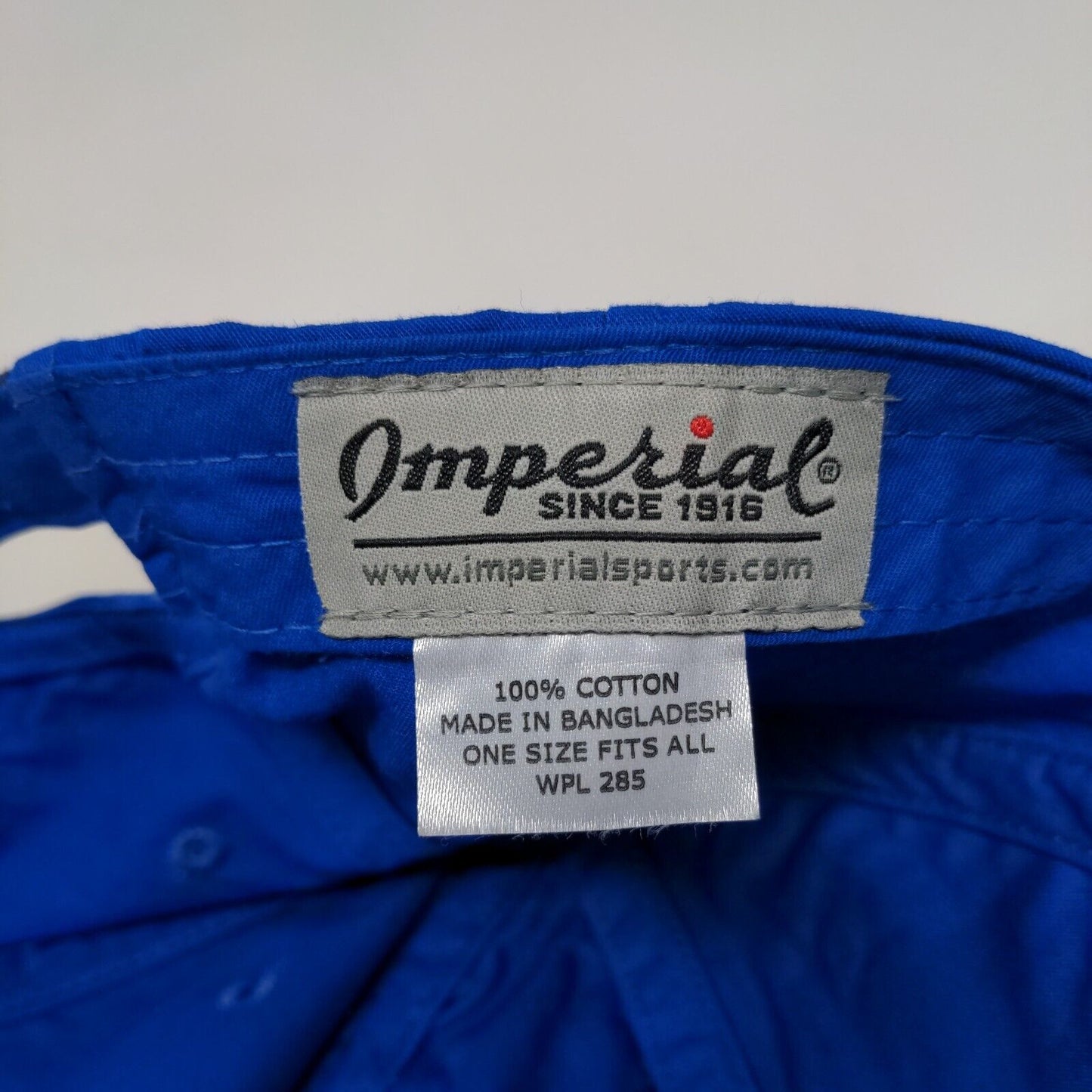 Old Memorial Strapback Hat Blue OSFA Embroidered 6 Panel Imperial