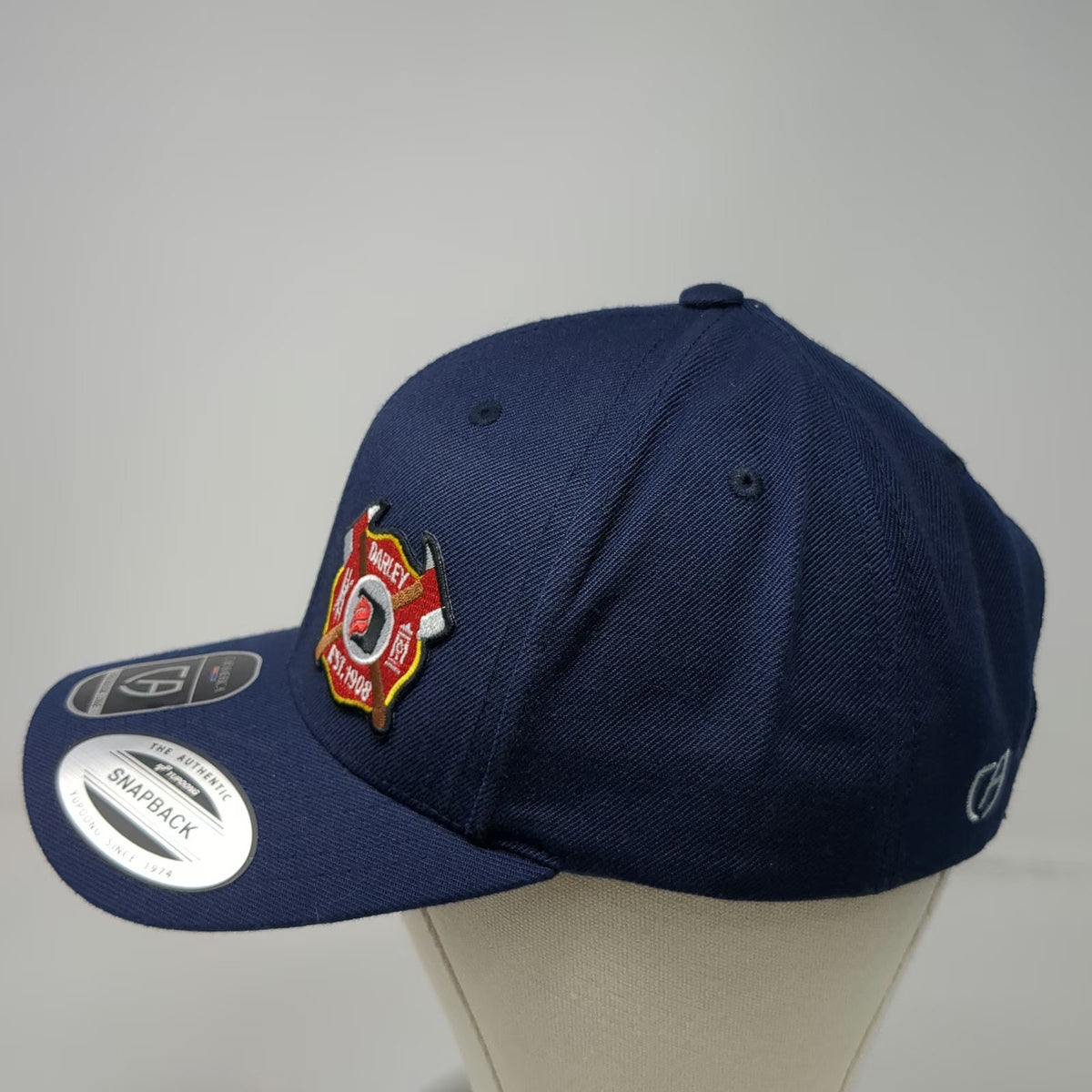 Cap America Snapback Hat Blue One Size Darley Pumps Fire Rescue Maltese Cross