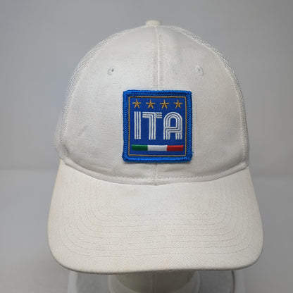 ITA Snapback Trucker Hat White One Size Solid Mesh Back Port Authority