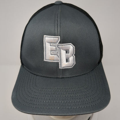 EB Snapback Trucker Hat Gray One Size Adjustable Mesh Back Pacific Headwear
