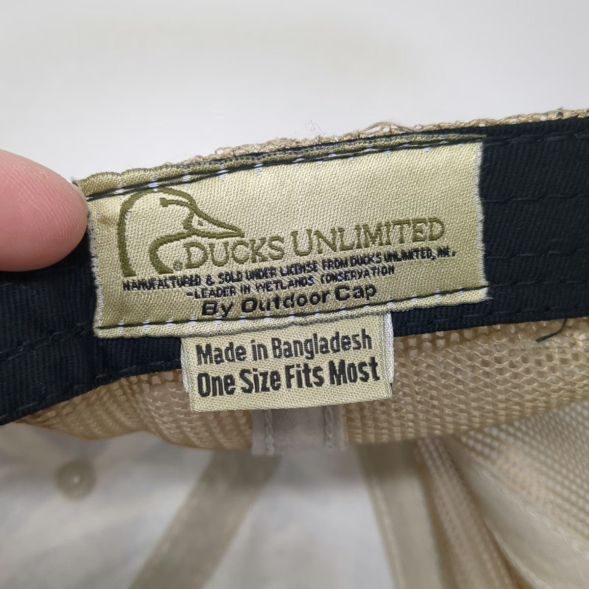 Ducks Unlimited Baseball Cap Green OSFM Camo Mesh Back Slideback 80 Years Hat