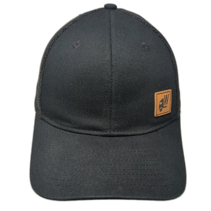 Western Trailers Trucker Hat Black One Size Mesh Back Snapback Semi Truck Patch