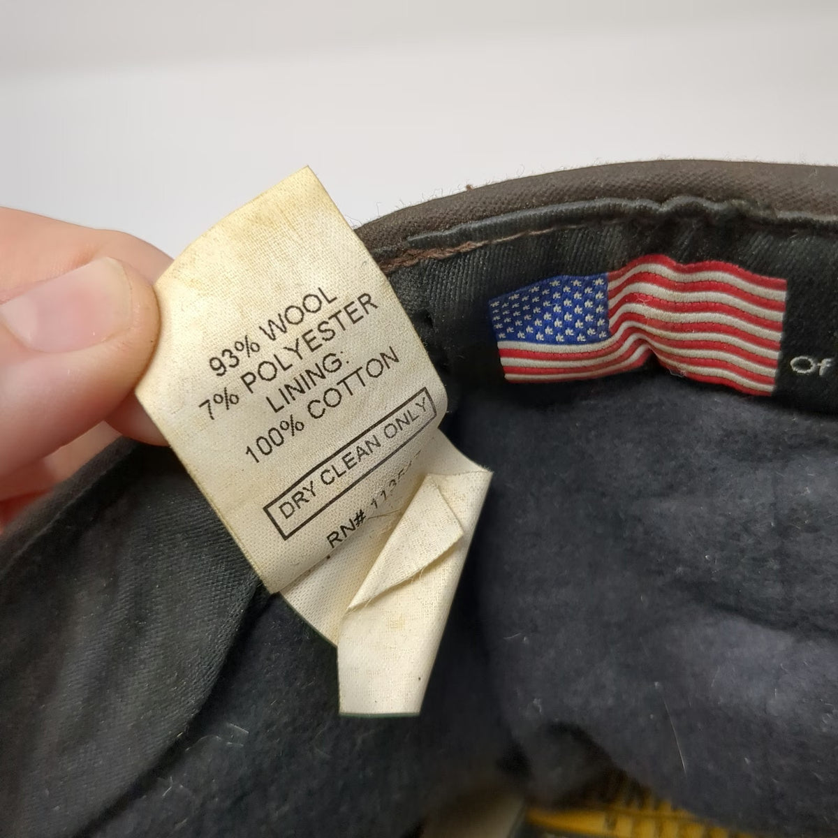 Stormy Kromer Baseball Cap Brown Camo 7 3/8 Wool Gore-Tex Made in USA Fitted Hat
