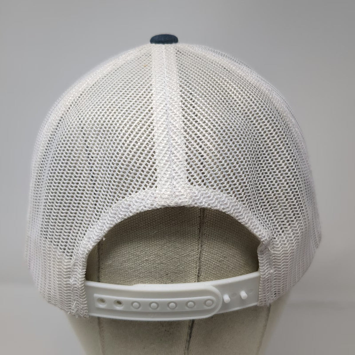 Yupoong Trucker Hat Blue One Size Mesh Back Snapback J+Z Graphic Logo Polyester