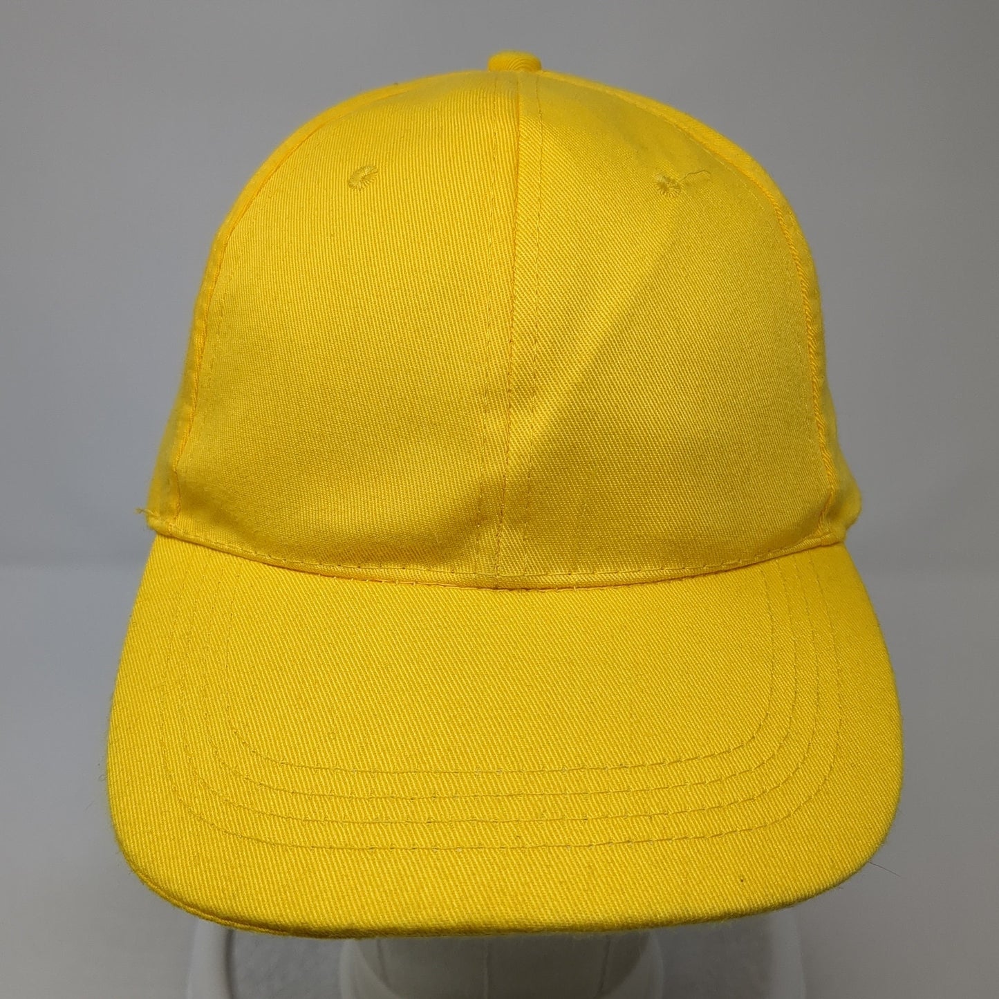 Unbranded Strapback Hat Yellow One Size Solid Blank Outdoor Adjustable