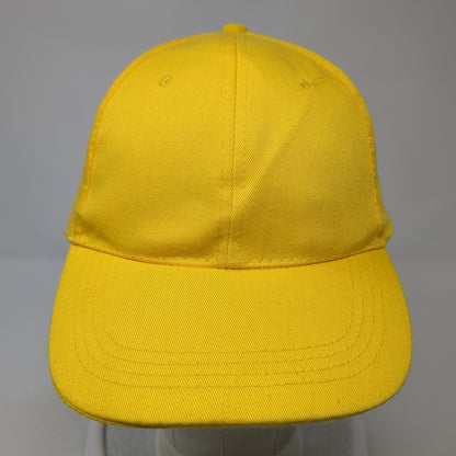 Unbranded Strapback Hat Yellow One Size Solid Blank Outdoor Adjustable