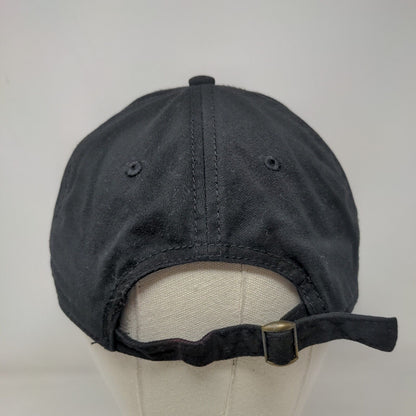Unbranded Slideback Hat Black One Size Adjustable Vented Holes 6 Panel Blank