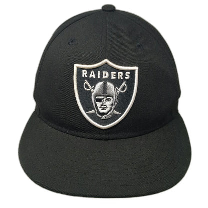New Era NFL Las Vegas Raiders Snapback Hat Black One Size Flat Brim Gray 9FIFTY