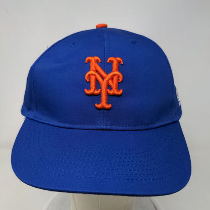 OC Sports Men's Strapback Hat Blue OSFM Embroidered New York Mets Logo