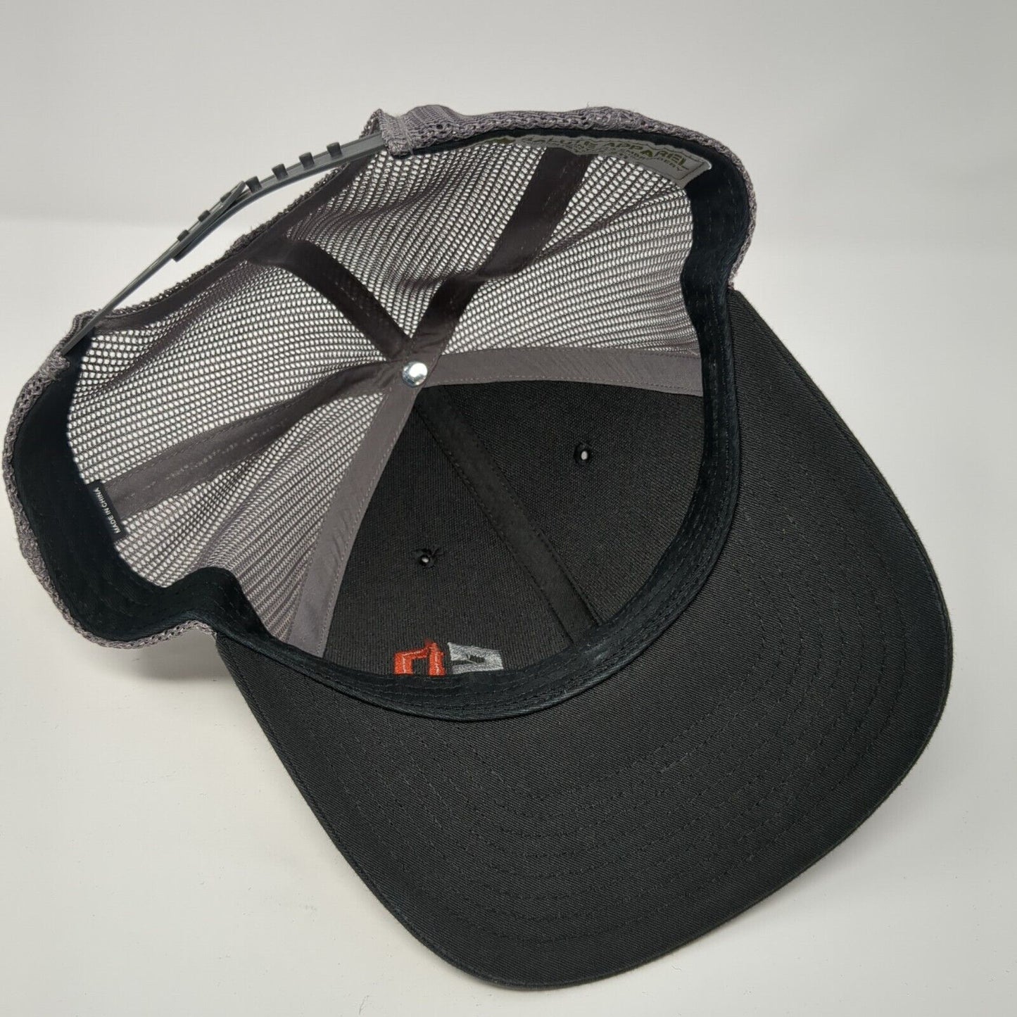 Salute Apparel Snapback Trucker Hat Black One Size Embroidered Logo