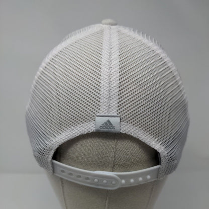 Adidas Aeroready Snapback Trucker Hat White OSFA Adjustable Mesh Back Cotton