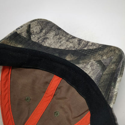 Under Armour Snapback Hat Green Camo One Size Mossy Oak Orange Embroidered
