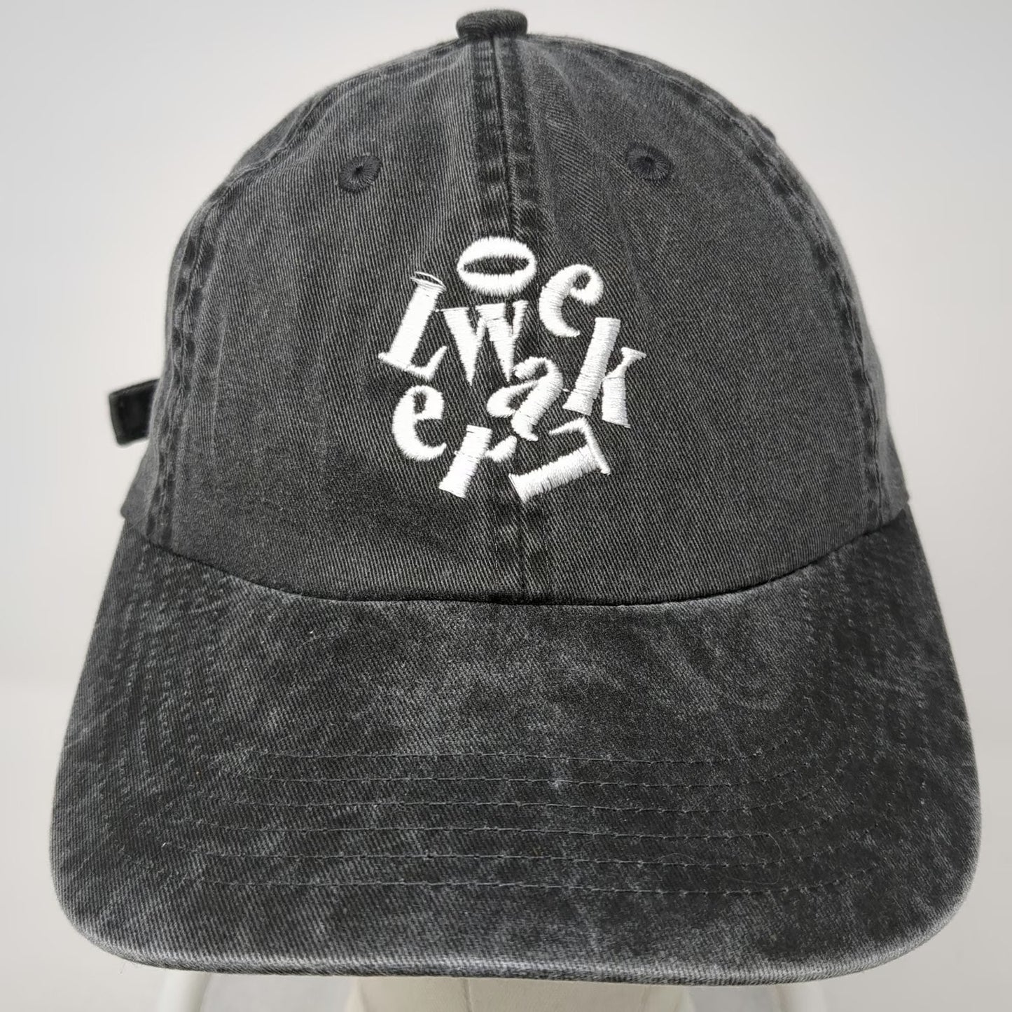 Port Authority Baseball Cap Gray One Size Slideback Unstructured Cotton Logo Hat
