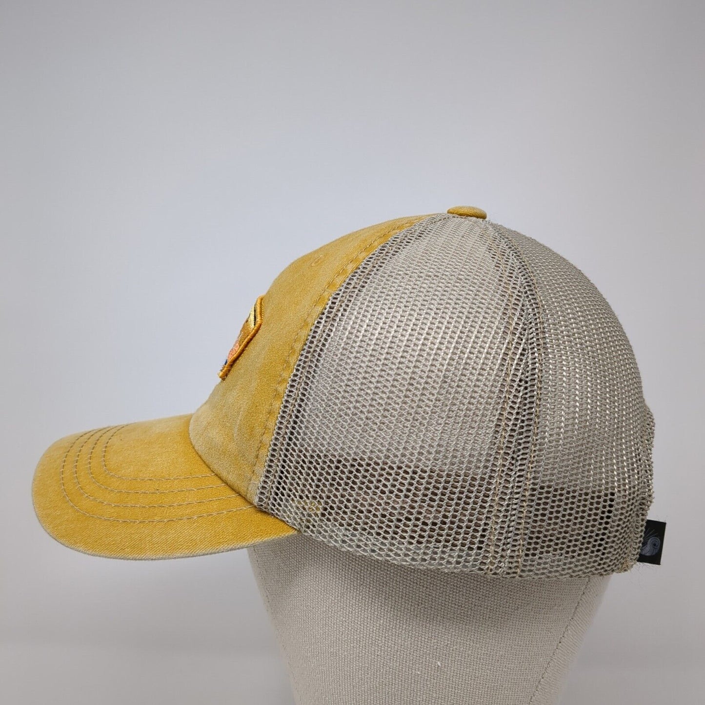 California Slideback Trucker Hat Yellow One Size Adjustable Mesh Back 6 Panel