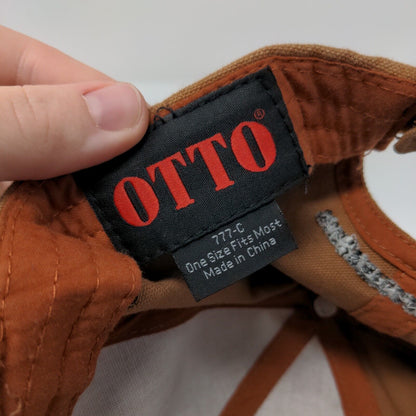 Idaho Materials & Construction Strapback Hat Tan OSFM Embroidered Otto