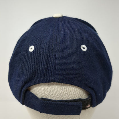 Atlanta Strapback Hat Blue One Size Adjustable Embroidered Vented Holes 6 Panel