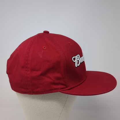 Budweiser Snapback Hat Red One Size Adjustable Embroidered Official Product