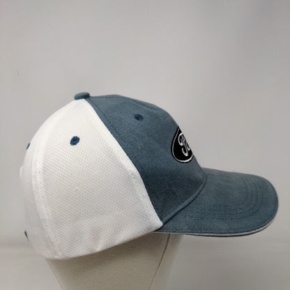 Ford Strapback Hat Blue One Size Adjustable Embroidered Vented Holes 6 Panel