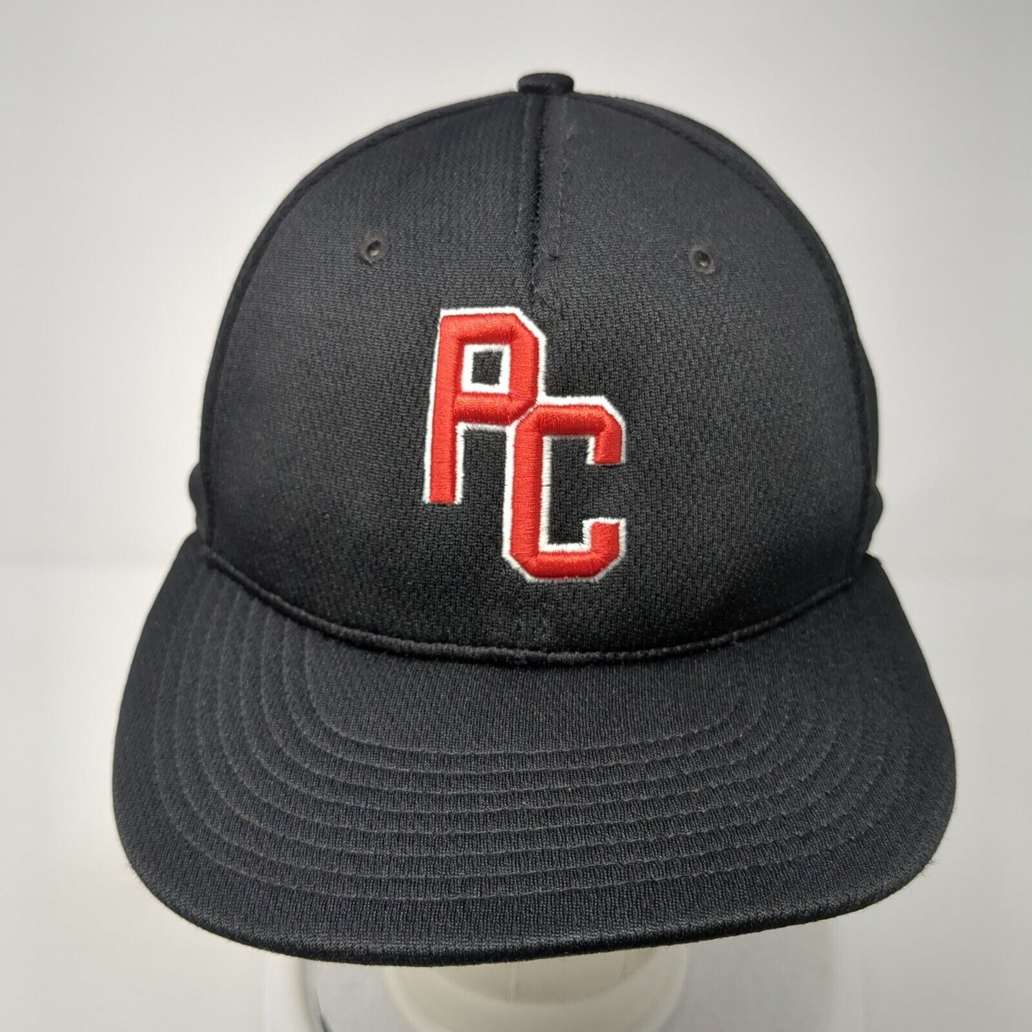 PC Fitted Hat Black S/M Embroidered Vented Holes 6 Panel PTS40 Dryve Richardson