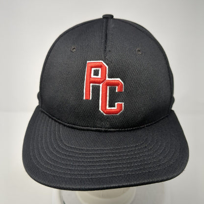 PC Fitted Hat Black S/M Embroidered Vented Holes 6 Panel PTS40 Dryve Richardson