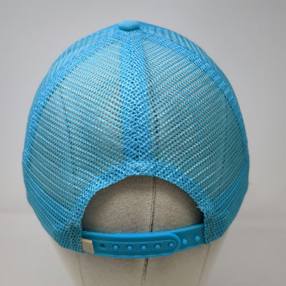 Roxy Trucker Hat Blue One Size Heart Logo Mesh Back Adjustable Snapback