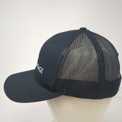 Richardson Trucker Hat Black One Size Snapback Farm Advantage Logo Mesh Back