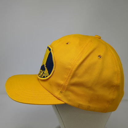 Yellow Alaska North to the Future Snapback Hat 7 1/8 Green Underbrim Vintage