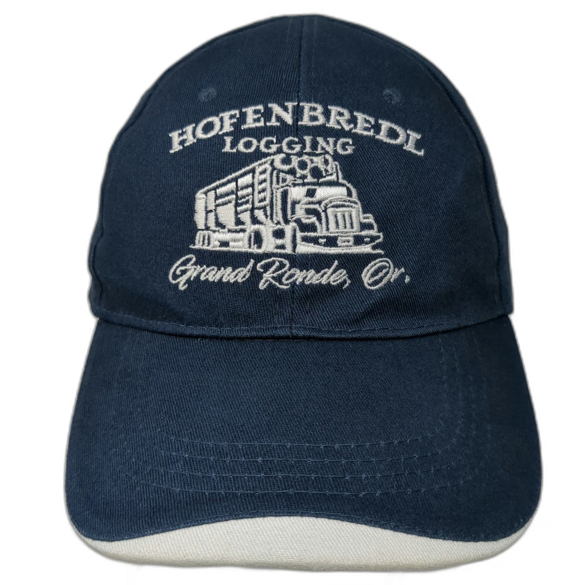 Hit Wear Baseball Cap Blue OSFM Hofenbredl Logging Truck Oregon Strapback Hat