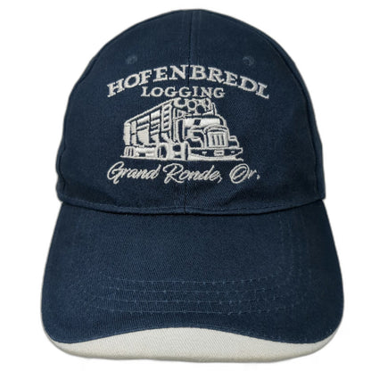 Hit Wear Baseball Cap Blue OSFM Hofenbredl Logging Truck Oregon Strapback Hat