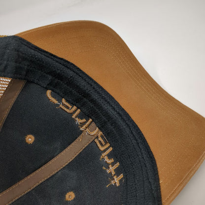 Carhartt Trucker Hat Brown One Size Mesh Snapback Embroidered Logo Workwear Cap