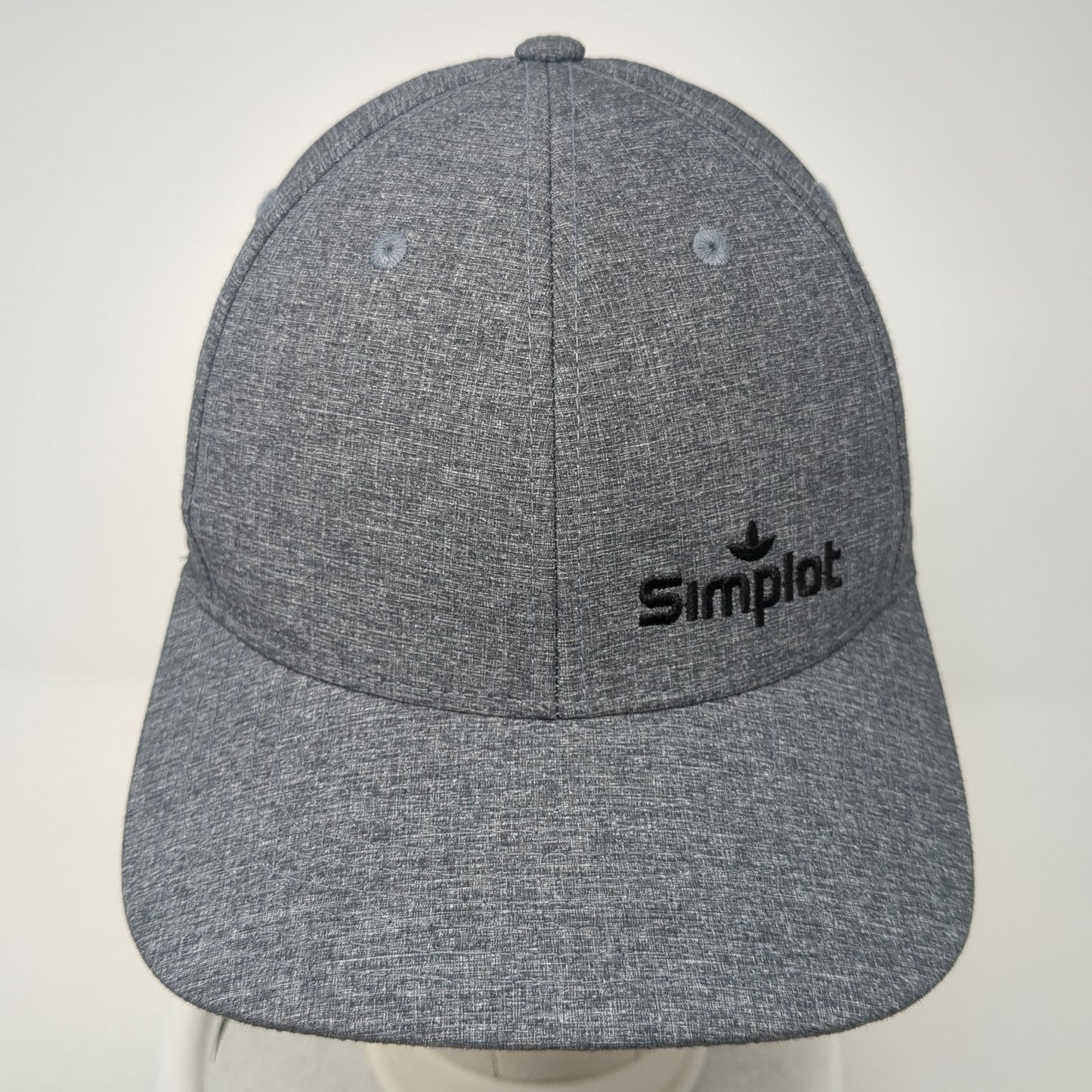Simplot Spell Out Snapback Hat Gray One Size Flexfit 110 Port Authority
