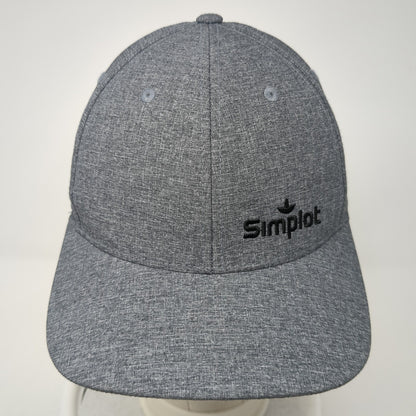 Simplot Spell Out Snapback Hat Gray One Size Flexfit 110 Port Authority