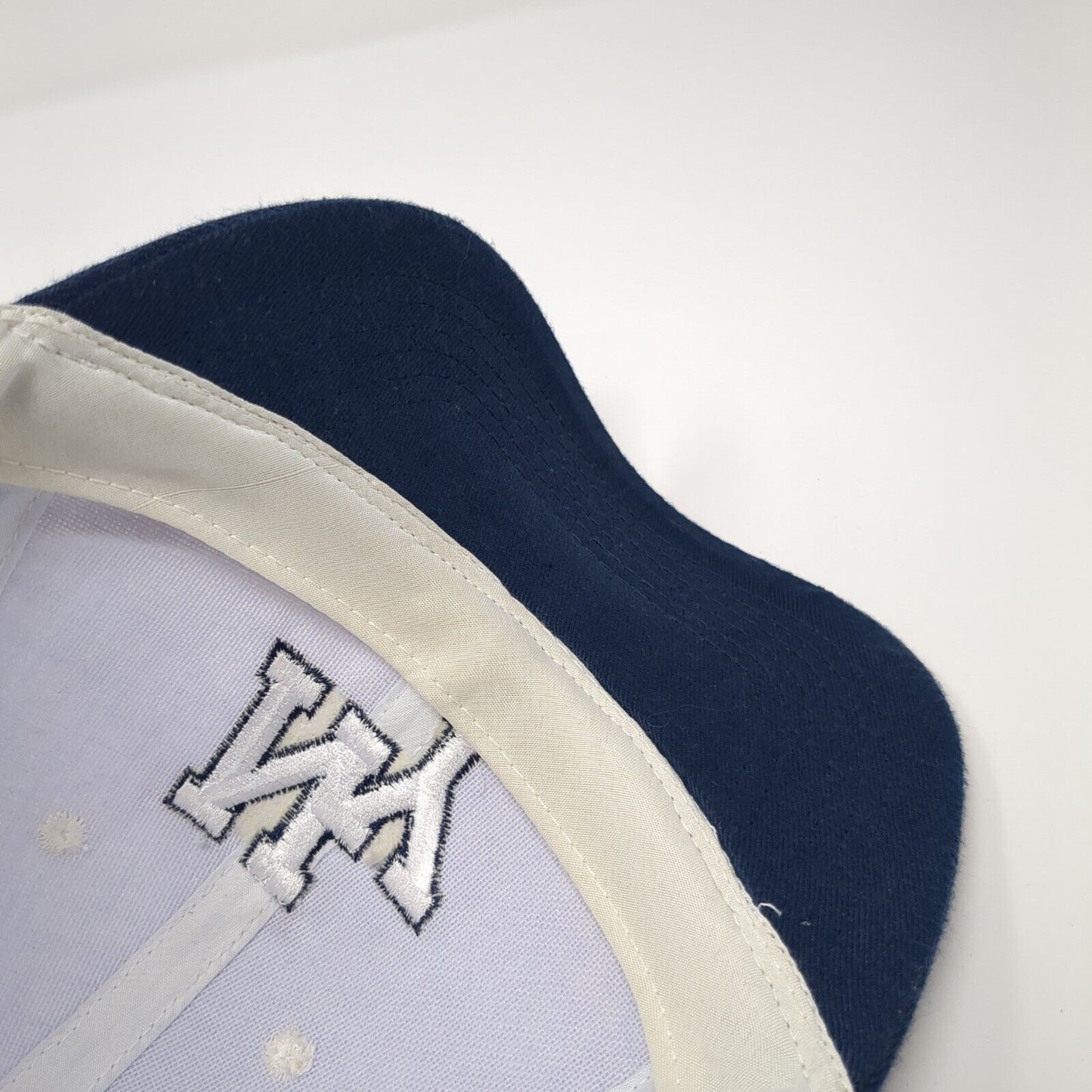 NY Strapback Hat White One Size Adjustable Embroidered Colorblock