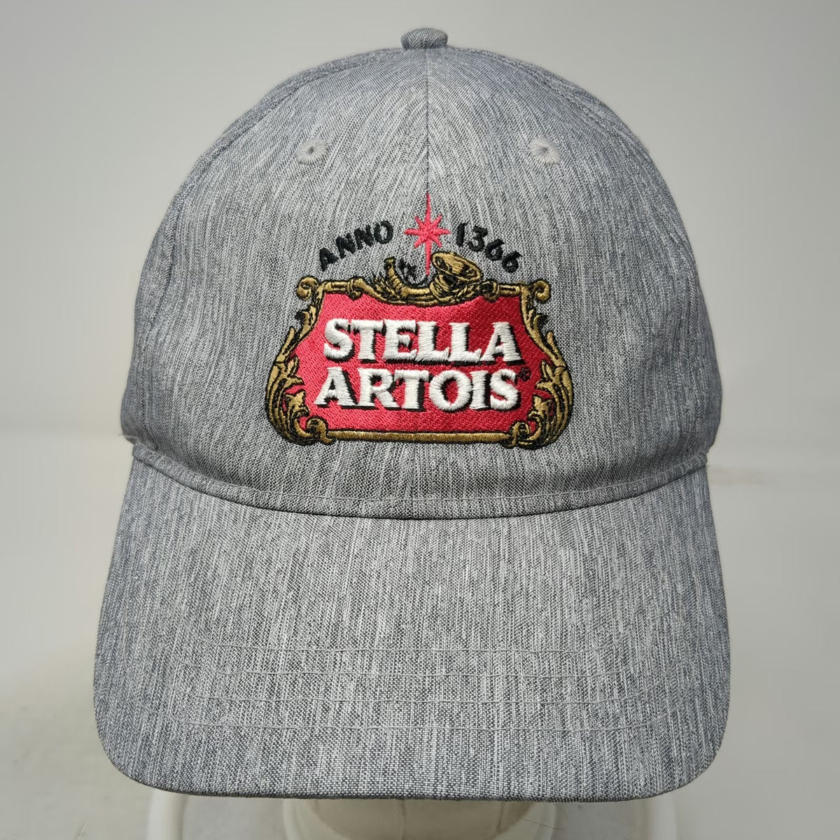 Quake City Caps Stella Artois Beer Logo Gray Baseball Cap One Size Slideback Hat