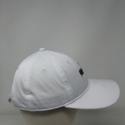 PUMA Strapback Hat White One Size Adjustable Embroidered Logo Vented Holes
