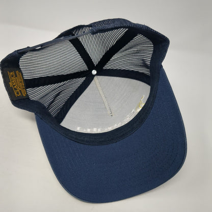 Banana Landscape Snapback Trucker Hat Blue OS Adjustable Mesh Back Yupoong